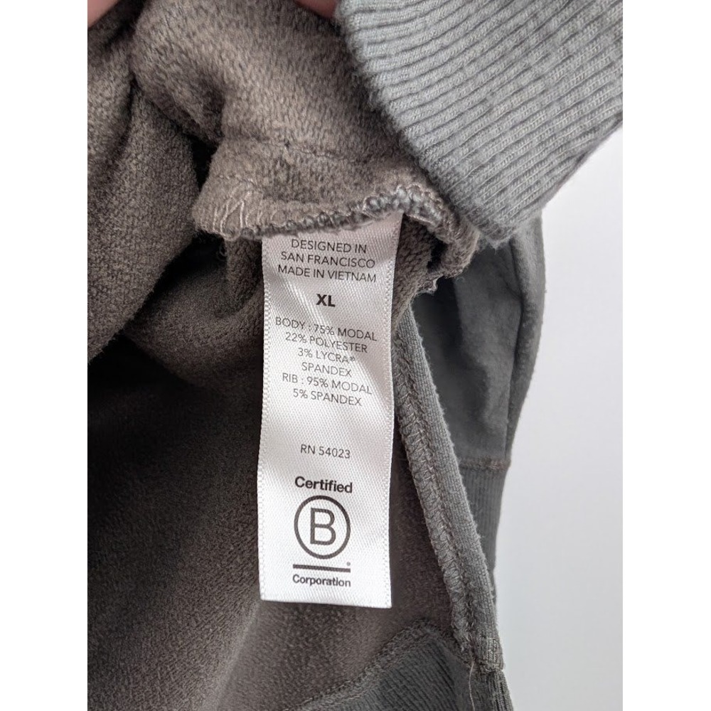 Athleta Women's Sweatshirt Size‎ XL Gray Thumb Holes Split Hem - Picture 4 of 6